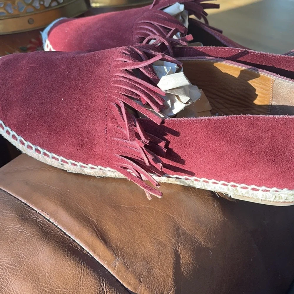 Chloé Fringe Suede Espadrilles 10 | needs insoles